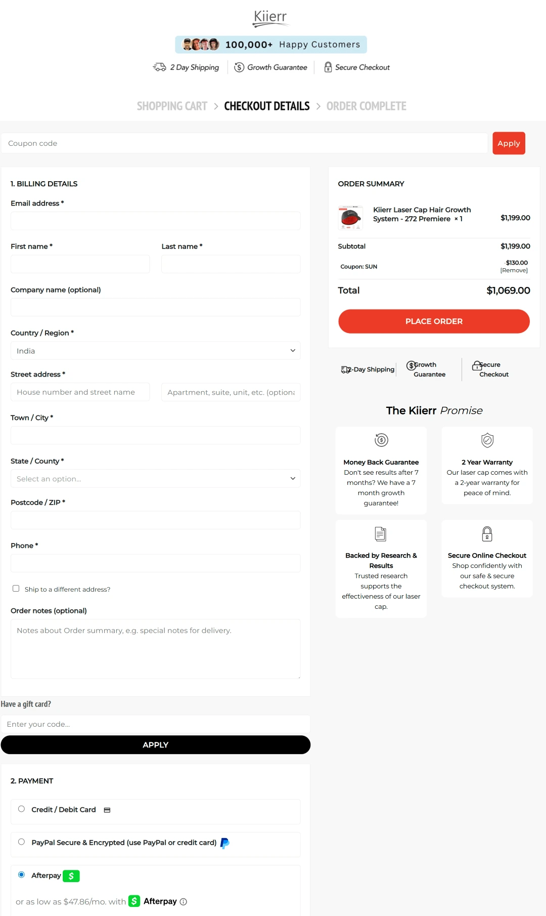 Kiierr Laser Cap Buy